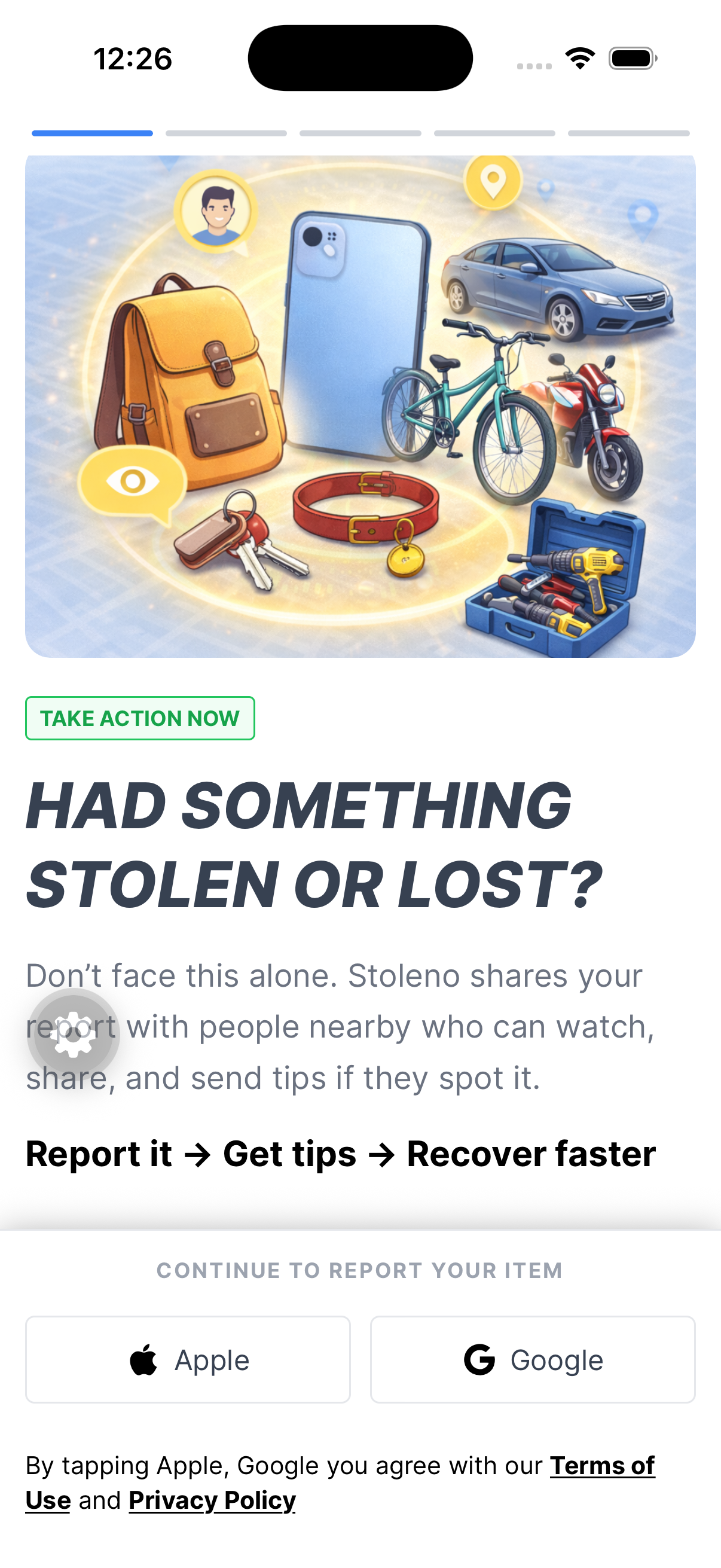 Stoleno&trade; App Preview